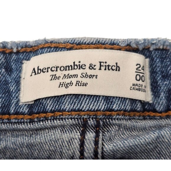 Women's - Abercrombie & Fitch The Mom High Rise Shorts, Size 00 - Picture 3 of 5